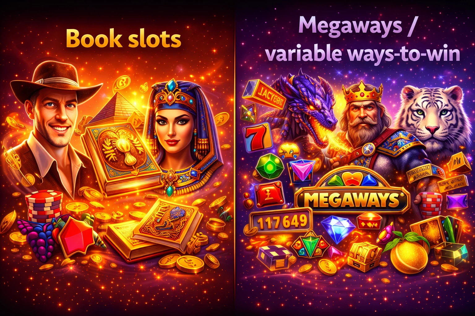 Book slots / Megaways / variable ways-to-win