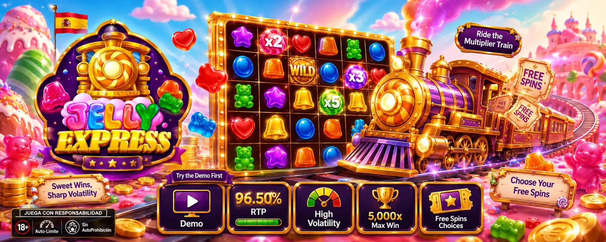 Jelly Express Slot Review Spain: Demo, RTP and Every Version Explained