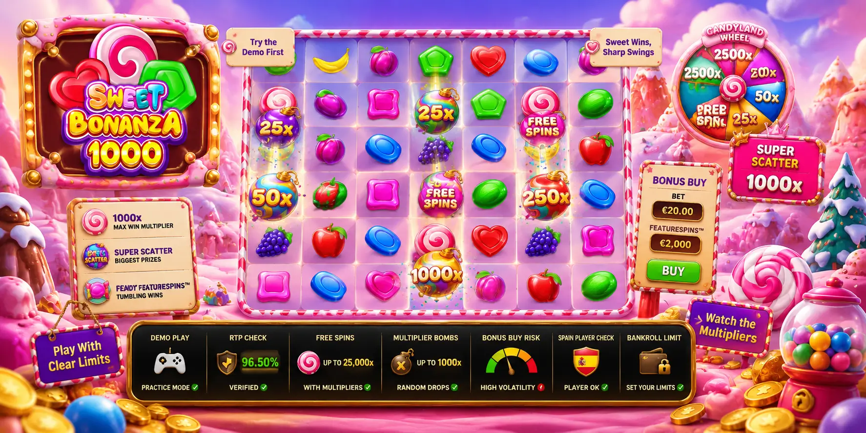 Sweet Bonanza Slot Review Spain: Demo, RTP and Every Version Explained